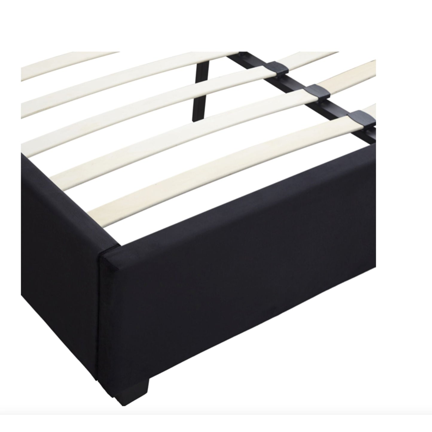 Madison Black Velvet 4"6 Bed