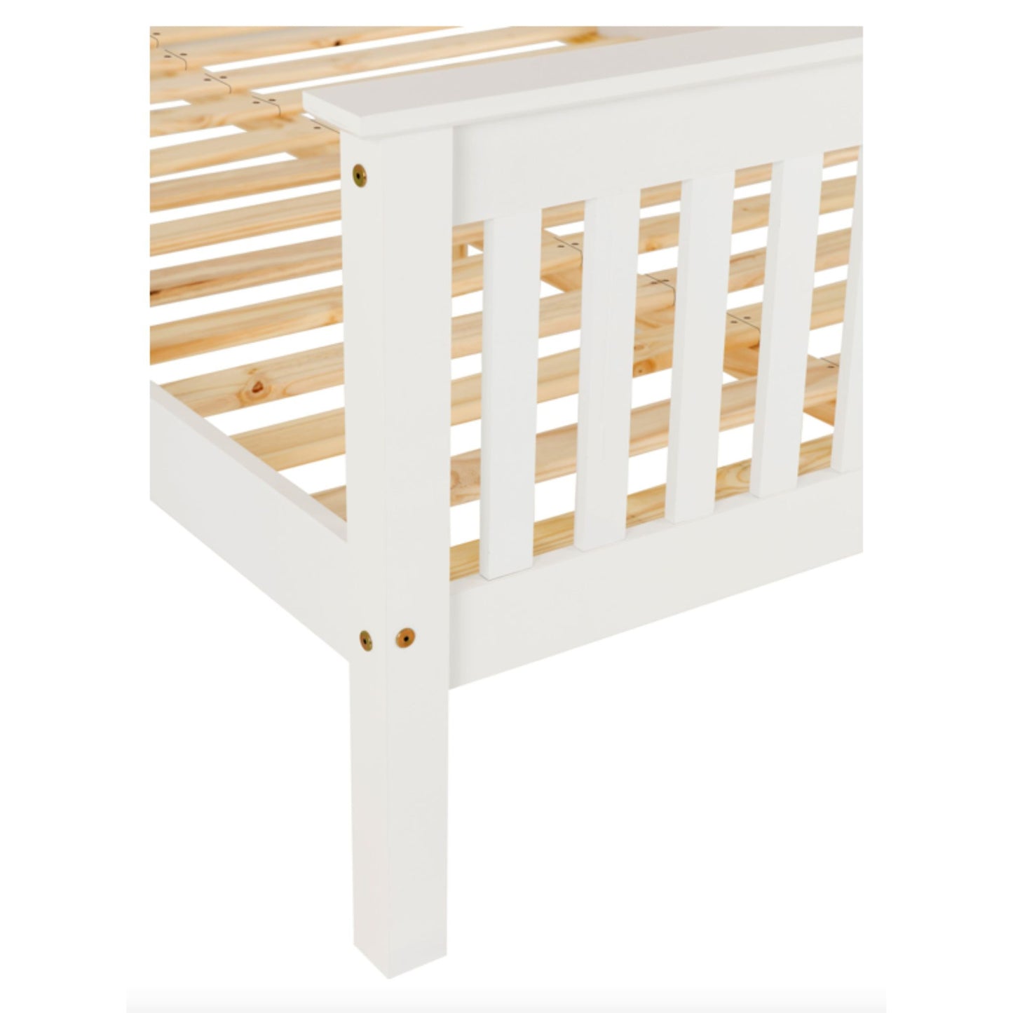 Monaco High Foot end Double Bed finished in White lacquer