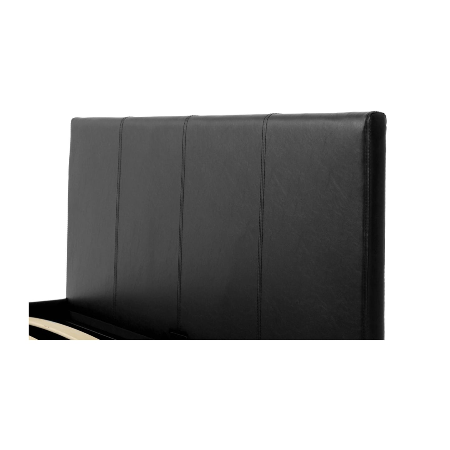 Waverley 5" Storage Divan Bed in Black Faux Leather