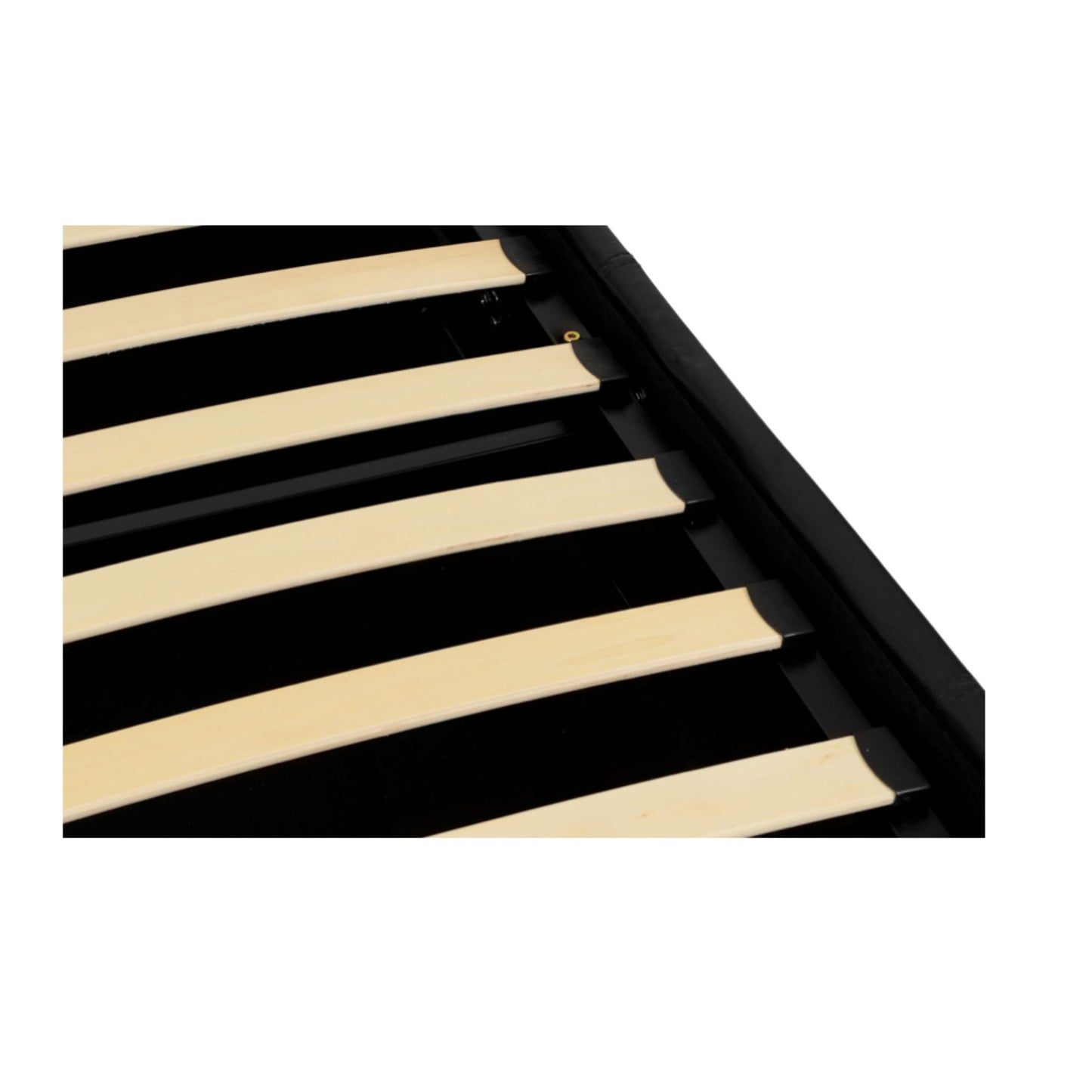 Waverley 5" Storage Divan Bed in Black Faux Leather