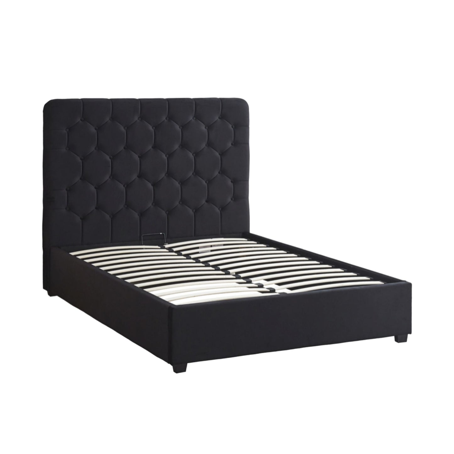 Madison Black Velvet Kingsize Storage Bed