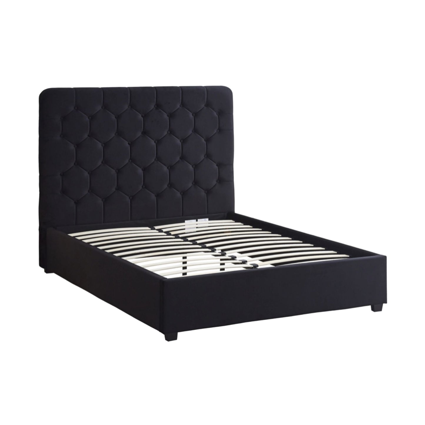 Madison Black Velvet 4"6 Bed
