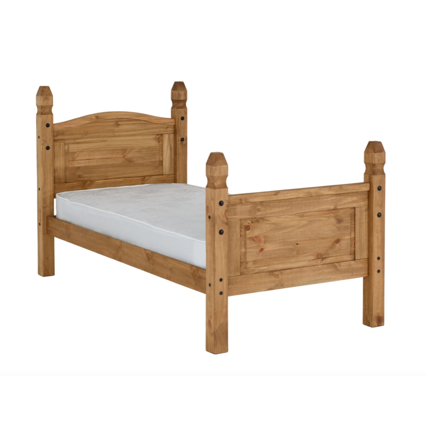 Corona 3ft bed with High Foot End Aged Pine