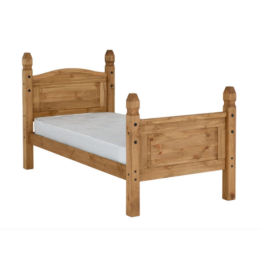 Corona 3ft bed with High Foot End Aged Pine