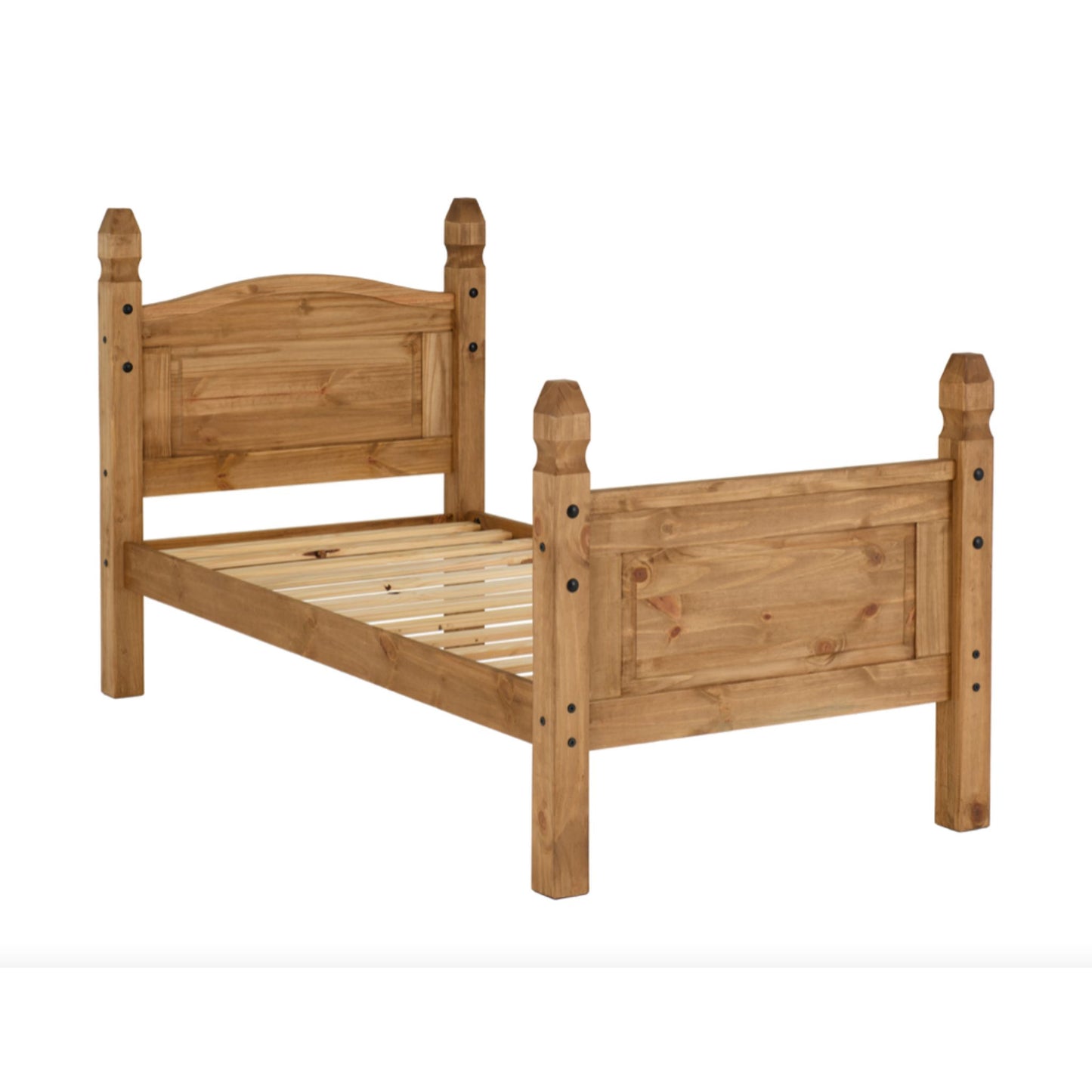Corona 3ft bed with High Foot End Aged Pine