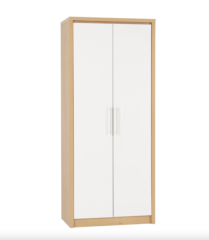 Seville White 2 Door Wardrobe
