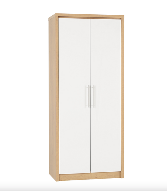 Seville White 2 Door Wardrobe