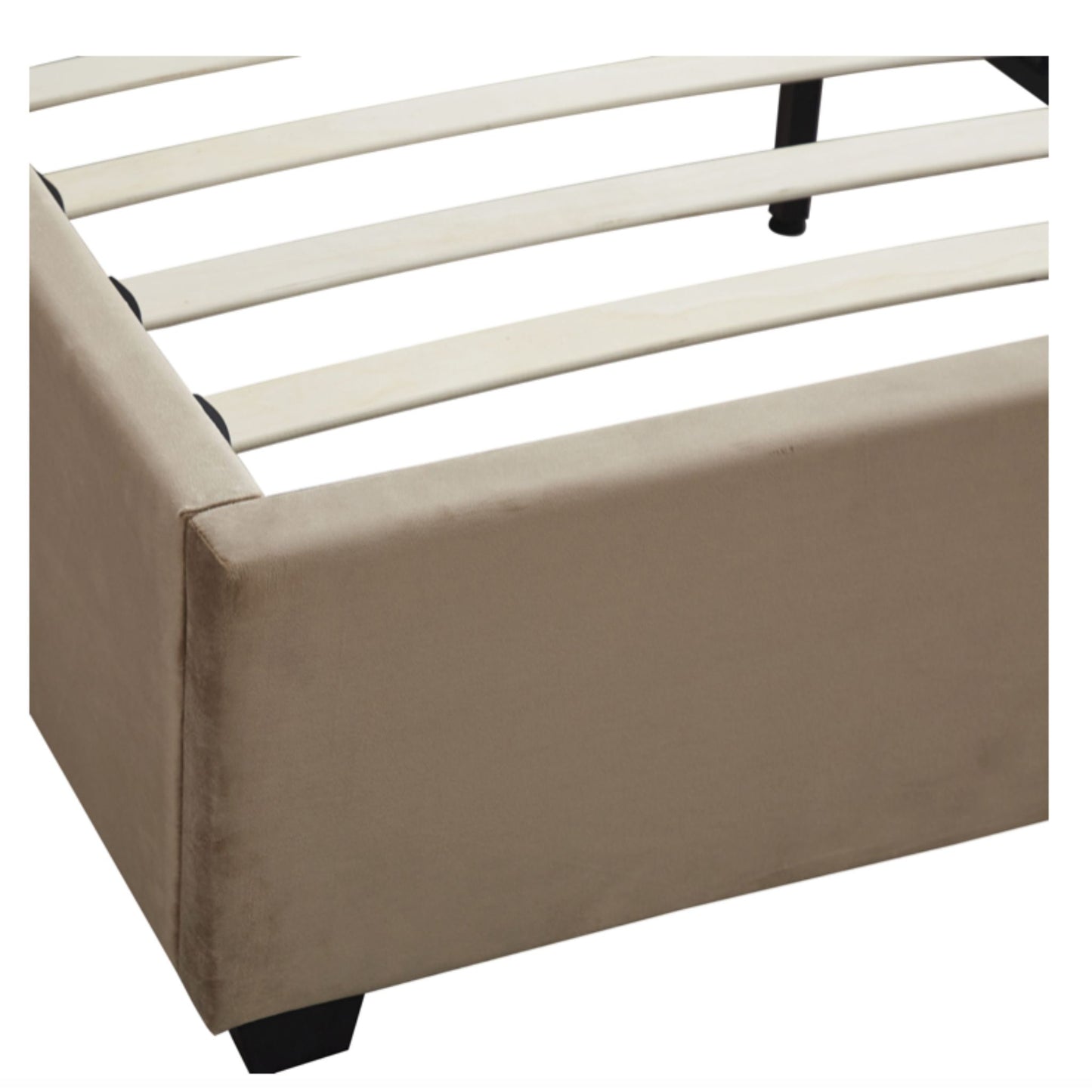 Madison Fawn Velvet kingsize bed