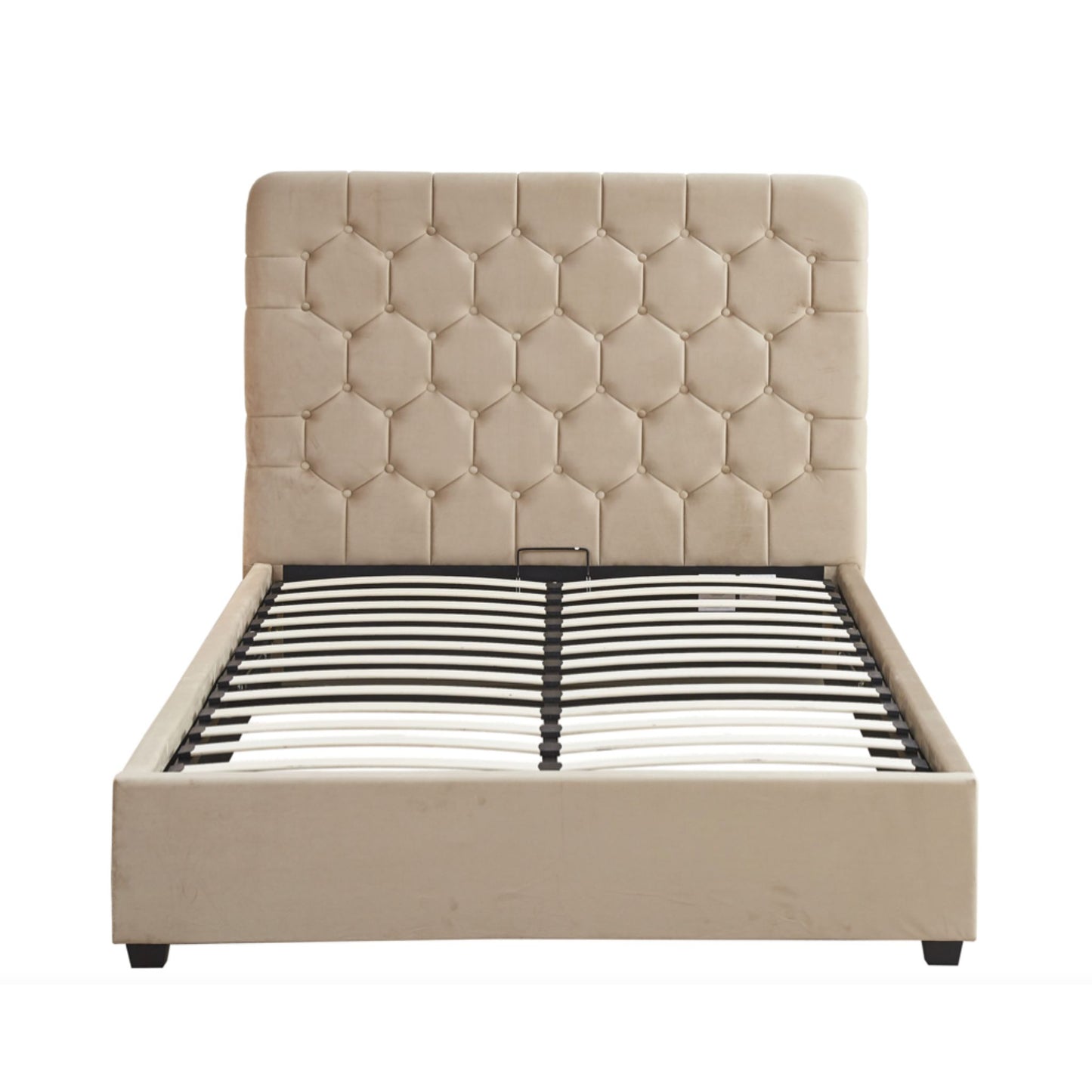 Madison Fawn Velvet Kingsize Storage Bed