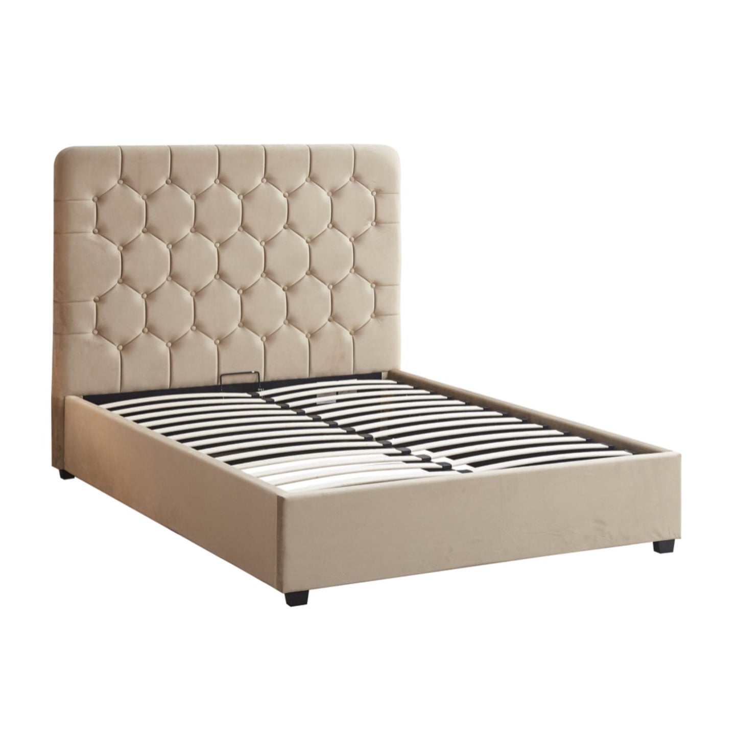 Madison Fawn Velvet Kingsize Storage Bed
