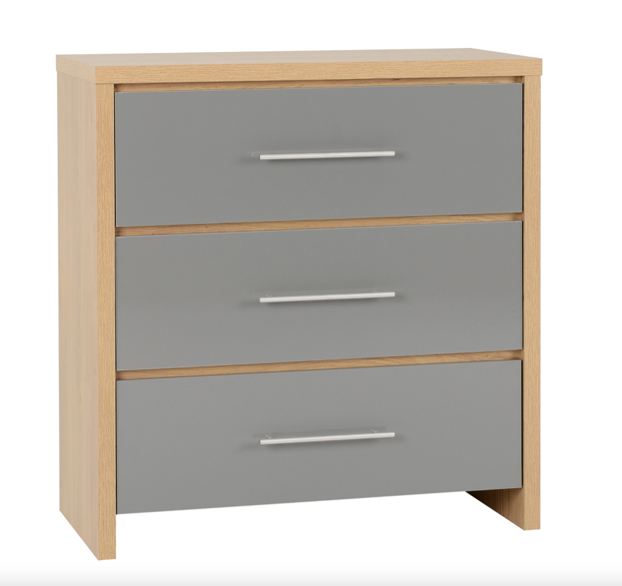 Seville Grey 3 Drawer cabinet