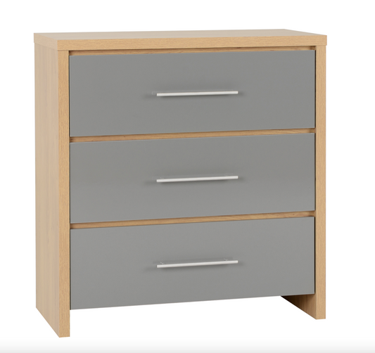 Seville Grey 3 Drawer cabinet