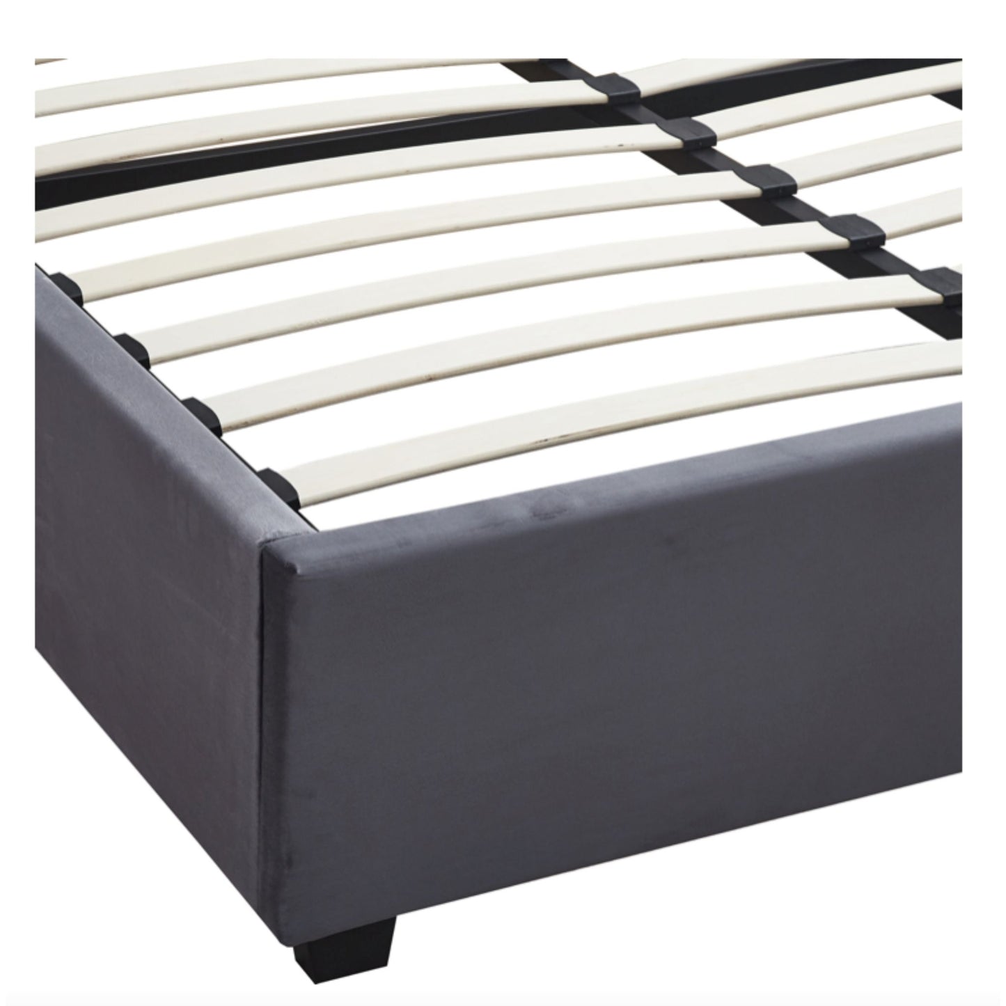 Madison Grey Velvet Kingsize Storage Bed