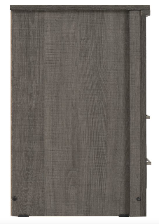 Lisbon 2 Drawer 1 Shelf Bedside Cabinet Black Grain