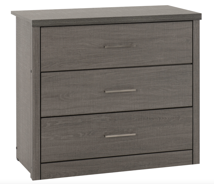 Lisbon 3 Drawer Cabinet Black Grain