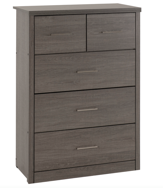 Lisbon 3+2Drawer Cabinet Black Grain
