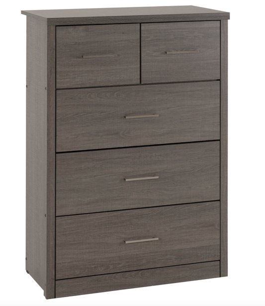 Lisbon 3+2Drawer Cabinet Black Grain