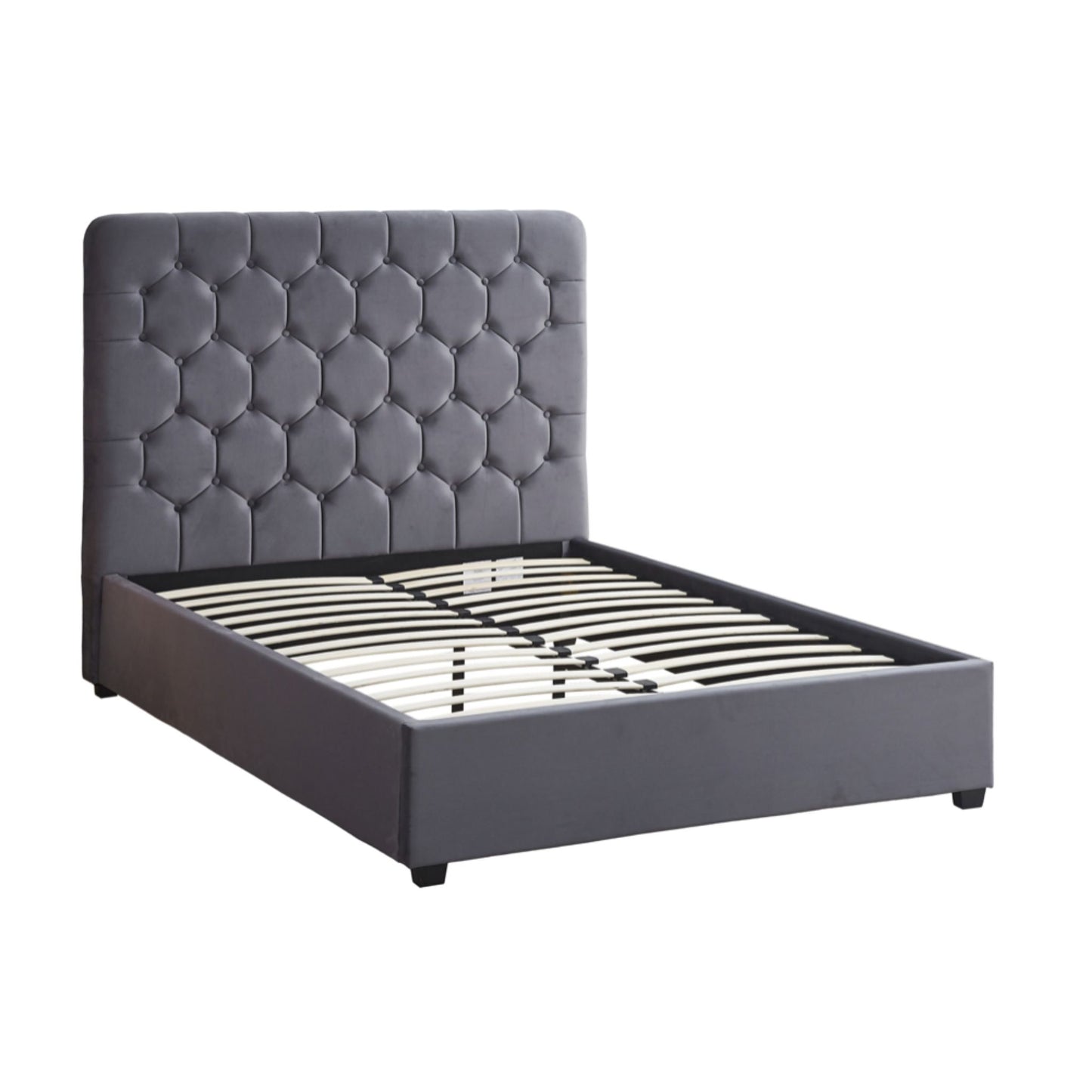Madison Grey Velvet Bed