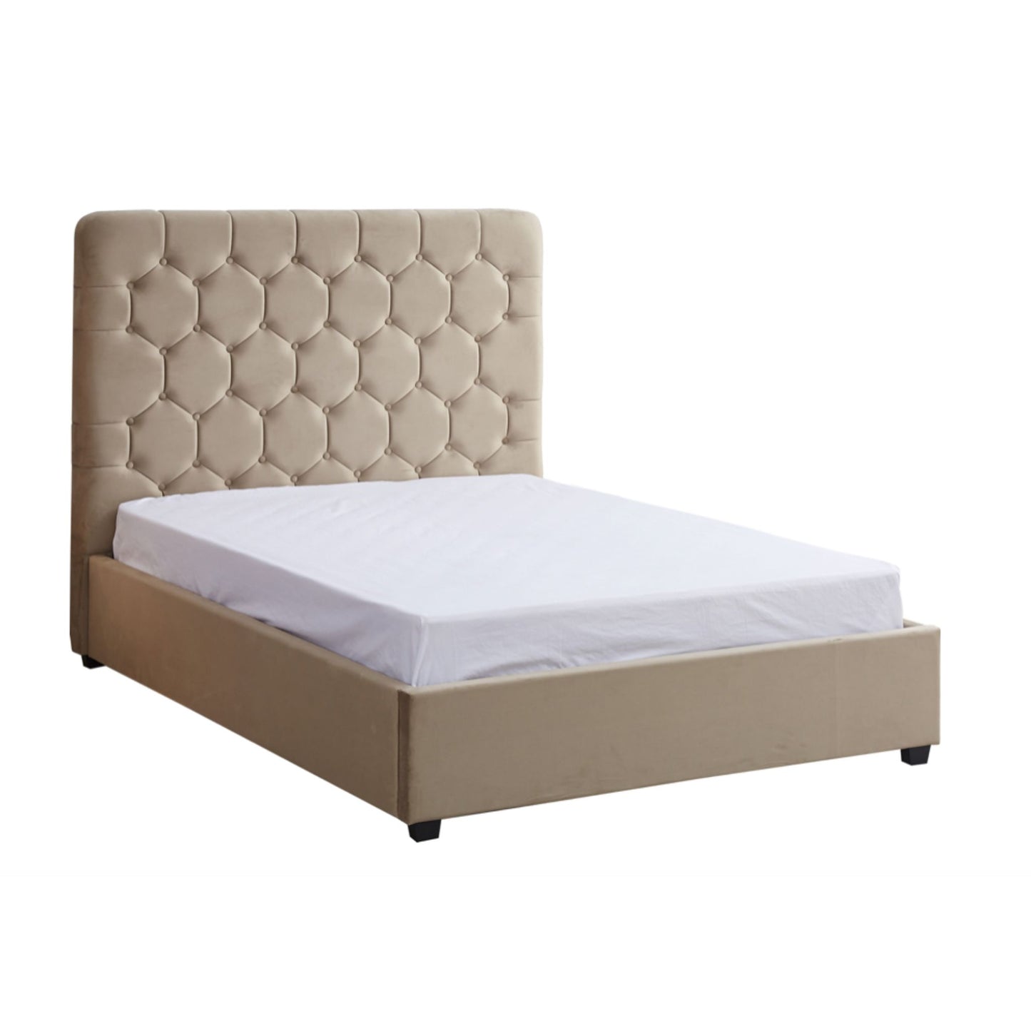Madison Fawn Velvet Storage Bed
