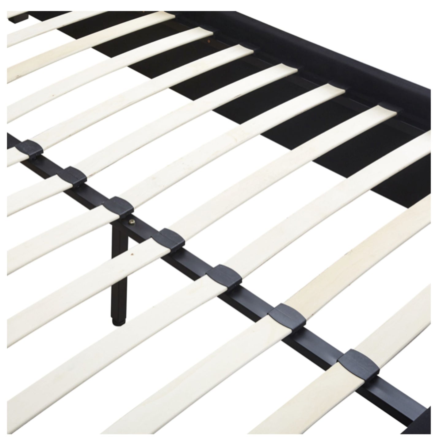 Madison Double Bed in Black Velvet Fabric