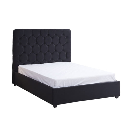 Madison Black Velvet 4"6 Bed