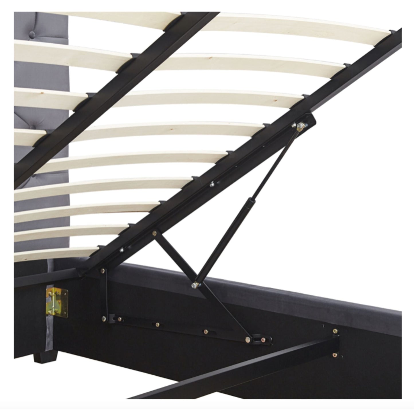 Madison Grey Velvet Kingsize Storage Bed