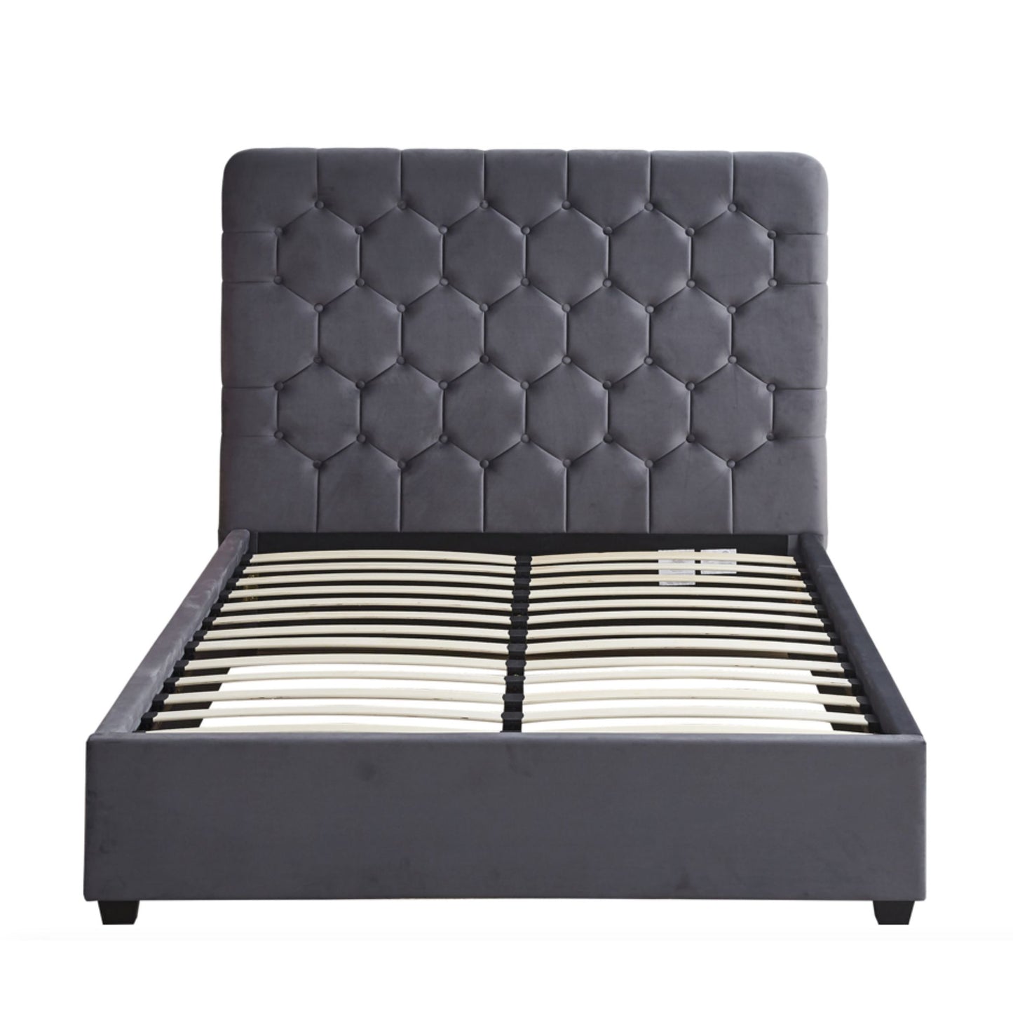 Madison Grey Velvet Bed