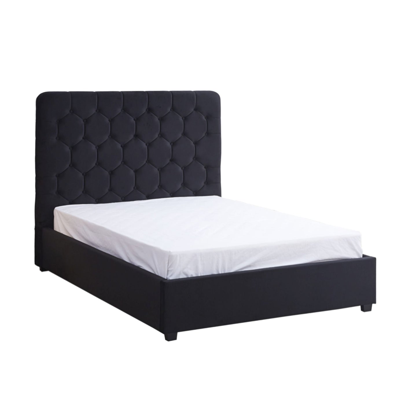 Madison black 4'6 Storage Bed