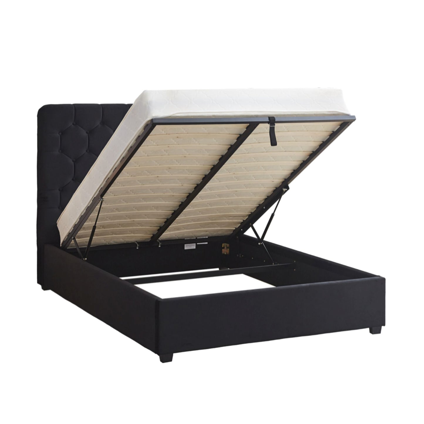 Madison black 4'6 Storage Bed