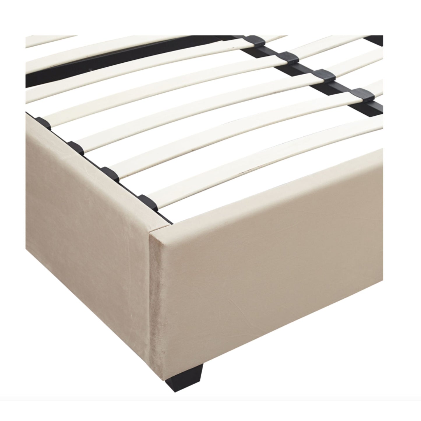 Madison Fawn Velvet Storage Bed