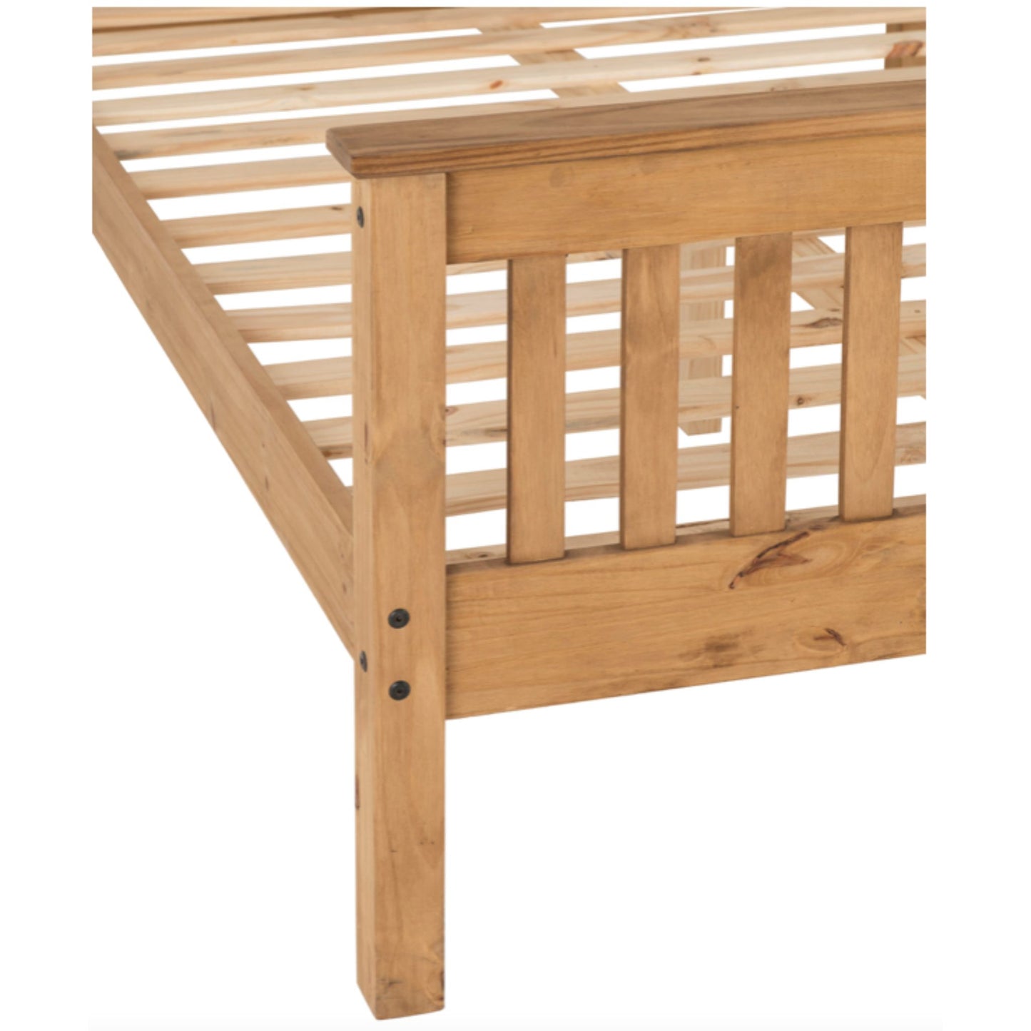 Monaco High Foot End Waxed Pine Double