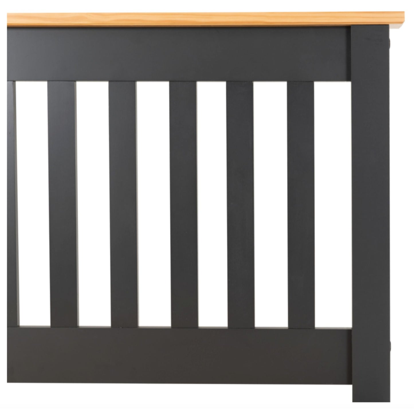 Monaco Low Foot End Double Bed in grey lacquer and Oak