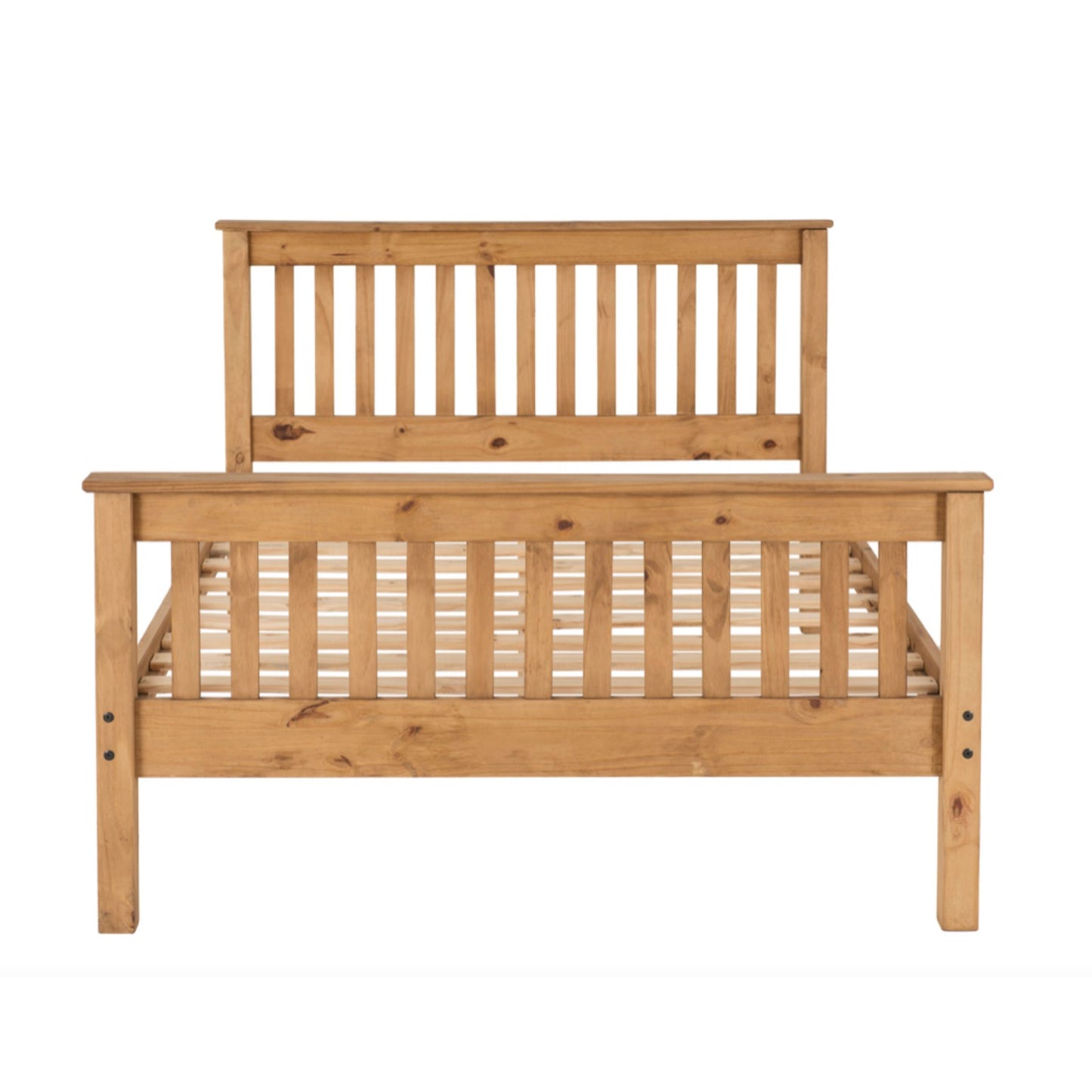 Monaco High Foot End Waxed Pine Double