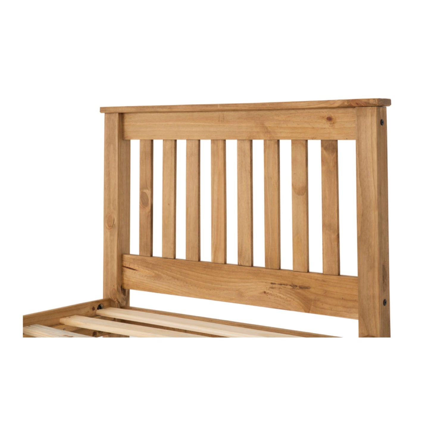 Monaco High foot End Single Bed waxed Pine Finish