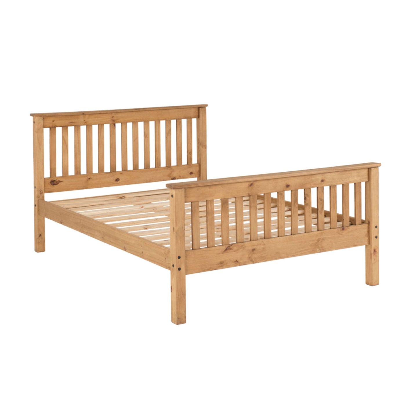 Monaco High Foot End Waxed Pine Double