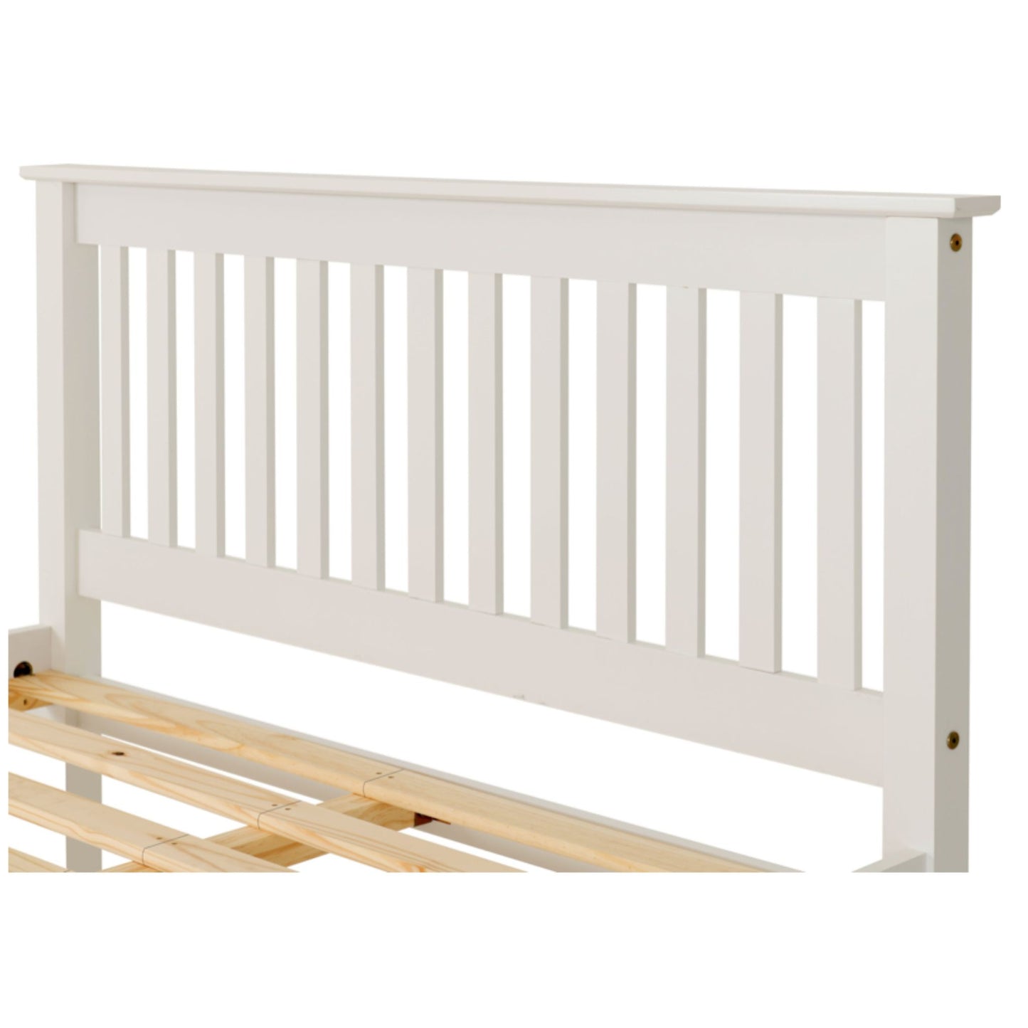 Monaco High Foot End Double Bed in White Lacquer