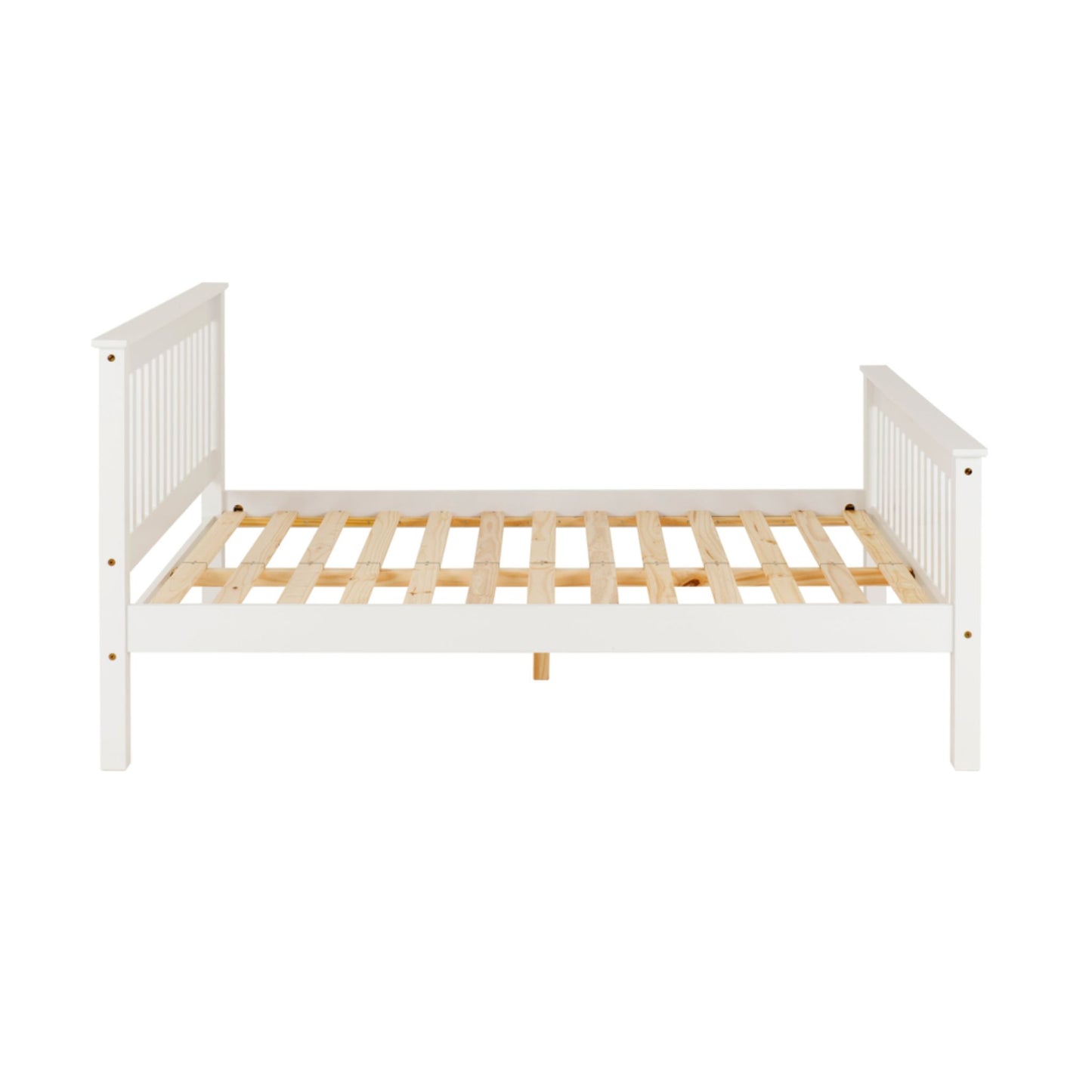 Monaco High Foot end Double Bed finished in White lacquer