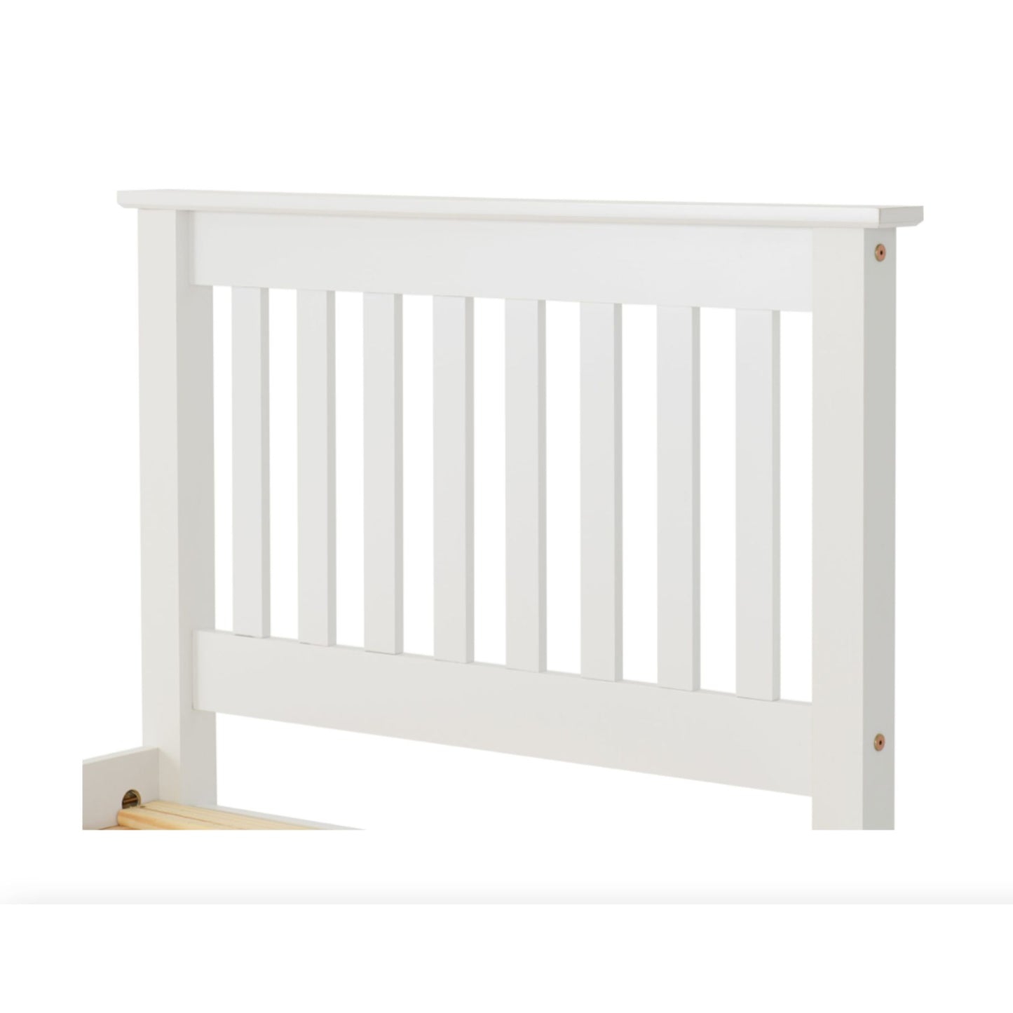 Monaco High Foot End Single Bed Finished in White