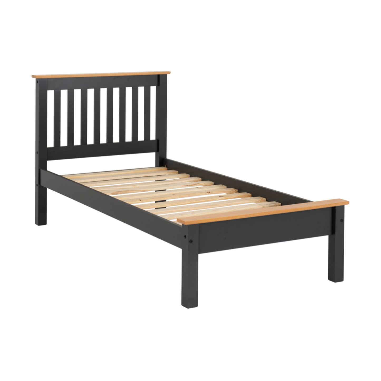 Monaco 3ft Low End bed in Grey and Oak