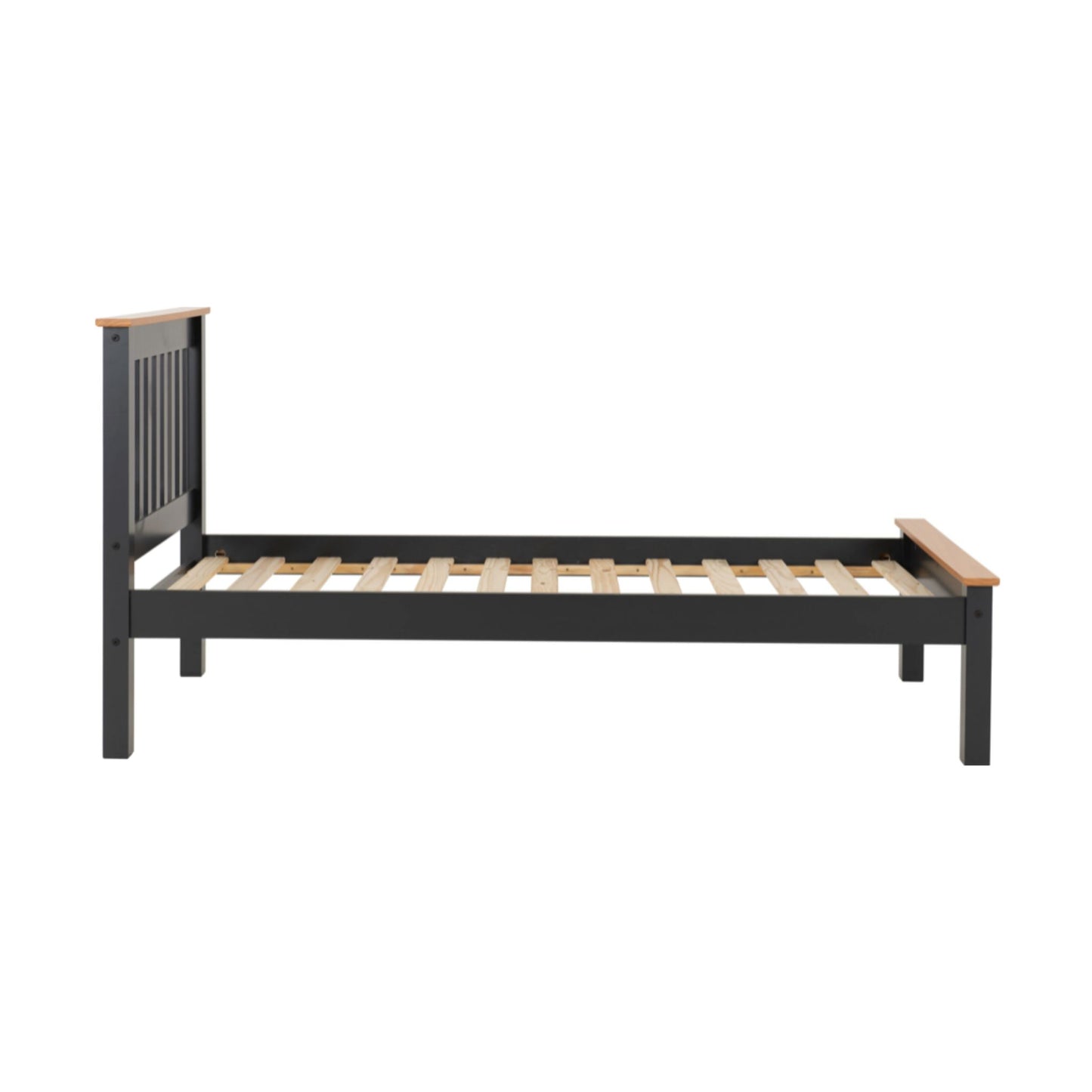 Monaco 3ft Low End bed in Grey and Oak