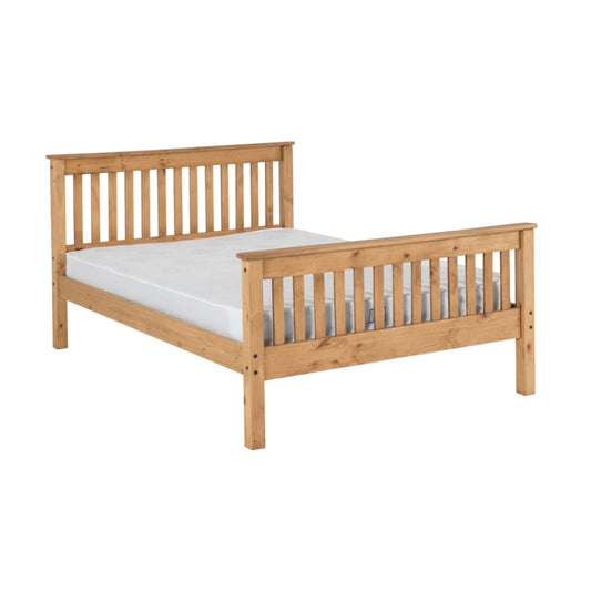 Monaco High Foot End Waxed Pine Double