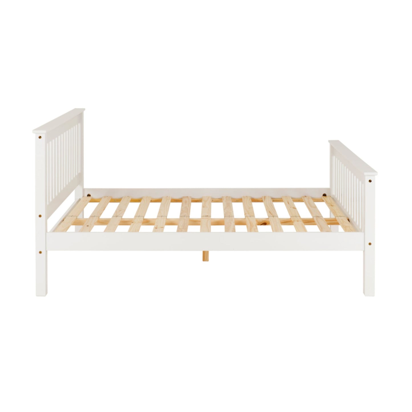 Monaco High Foot End Double Bed in White Lacquer