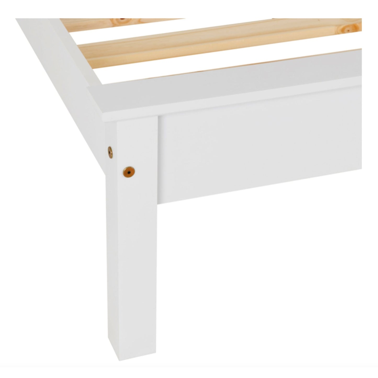 Monaco White Low Foot End Double Bed in White Lacquer