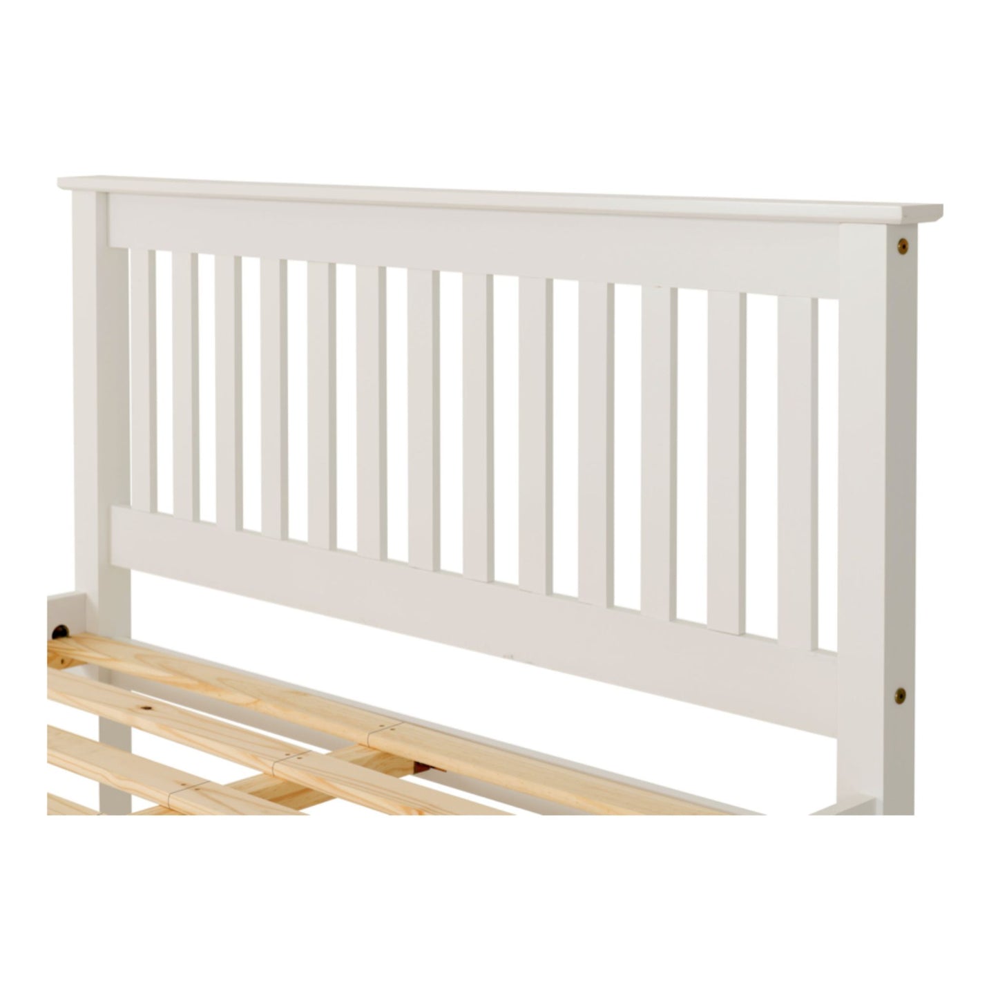 Monaco High Foot end Double Bed finished in White lacquer