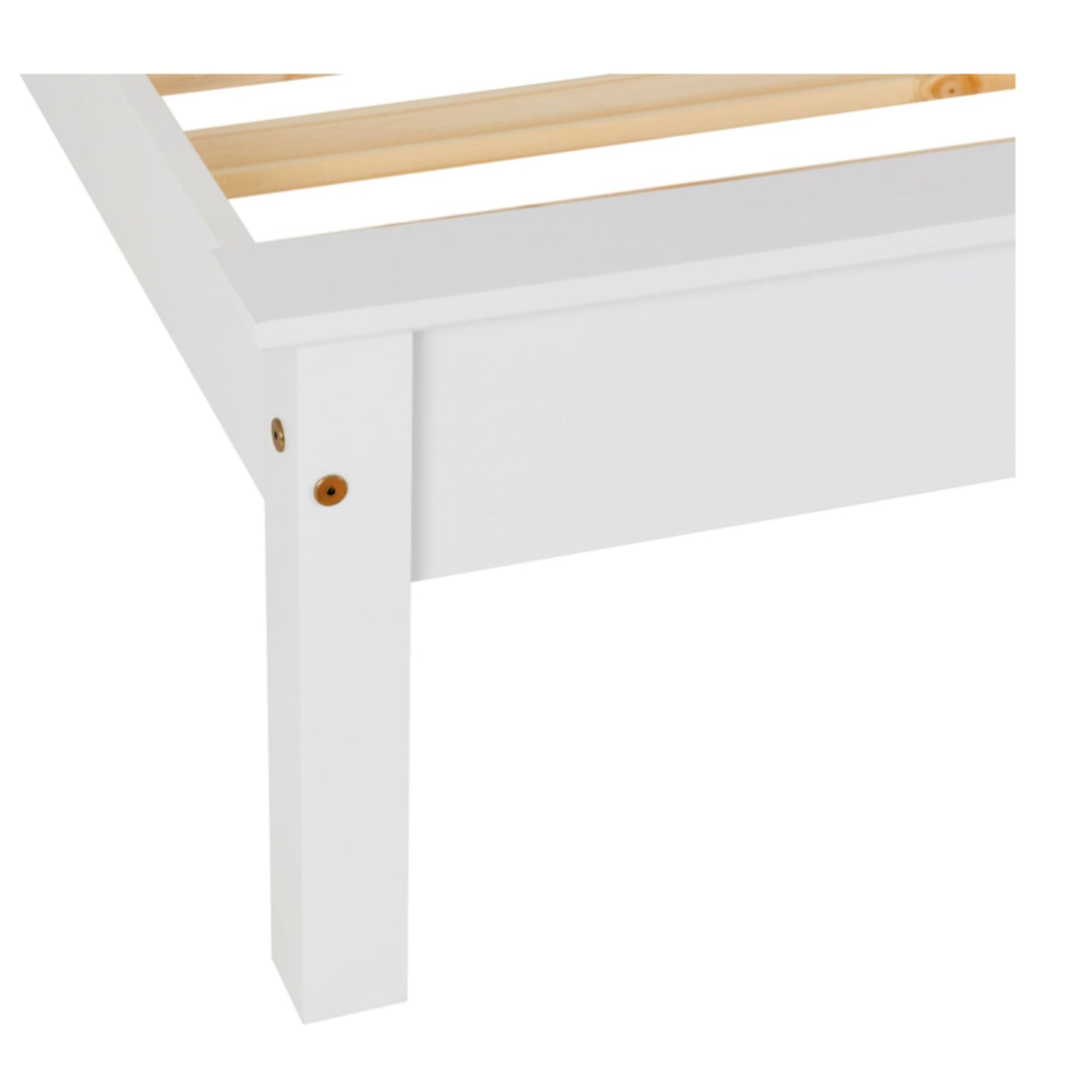 Monaco Single Bed with low foot end in White