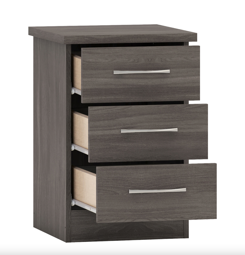 Nevada 3 Door 2 Drawer Mirrored Wardrobe Bedroom Set