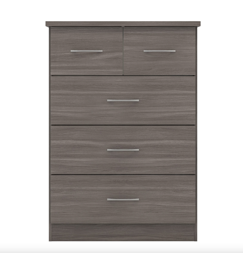 Nevada 3+2 Chest of Drawers in Black Grain