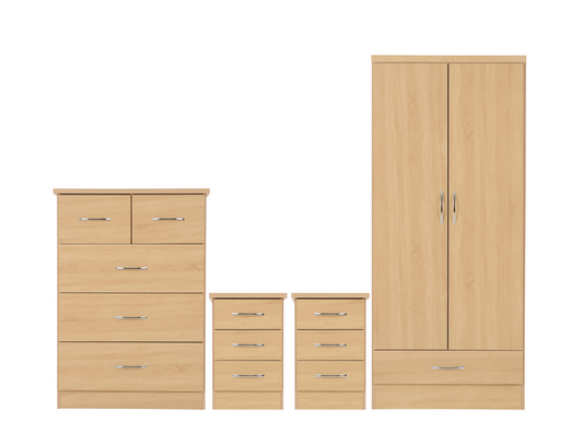 Nevada Bedroom Set 2 Door Wardrobe Sonoma Oak Effect