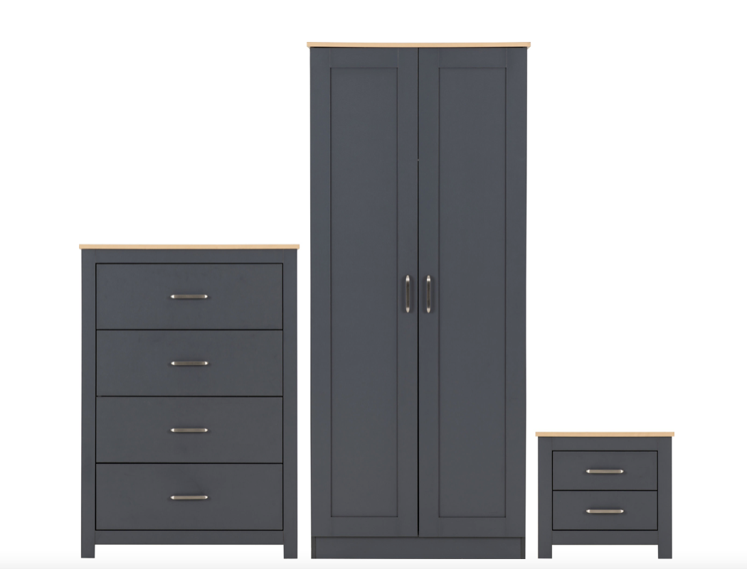 Portland Trio Bedroom Range Are/Oak Effect