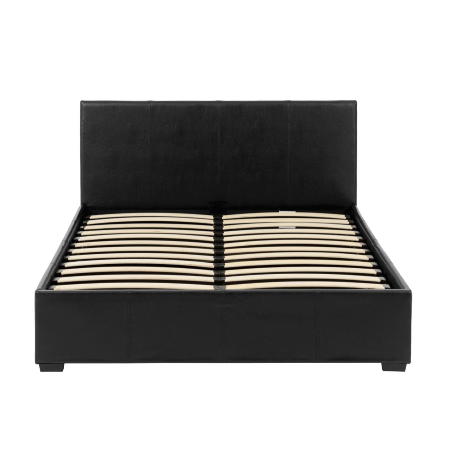 Waverley Storage Double Bed 4"6 in Faux Black Leather